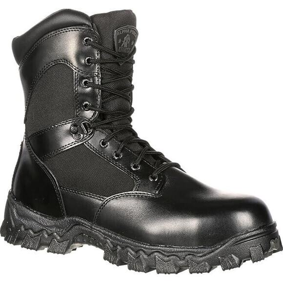 Rocky Alpha Force Duty Zipper boots size 14W NIB Public Service Waterproof - Picture 1 of 9